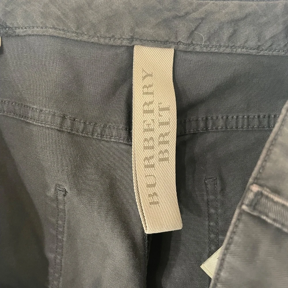 BURBERRY {38R} Men's Cotton Pants / Jeans Styling Charcoal Gray Straight Leg - Picture 6 of 8